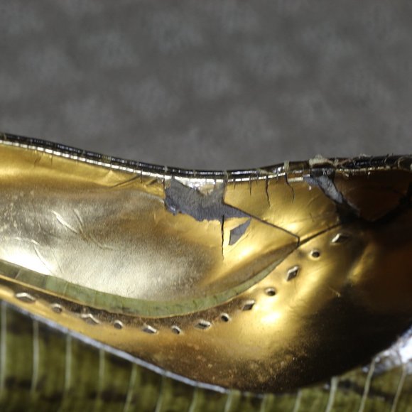 BCBG Girl Size 9B Olive Green Crocodile 3.5" Heels - Picture 8 of 8